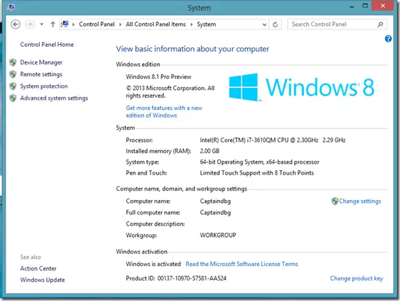 Windows Experience Index in Windows 10