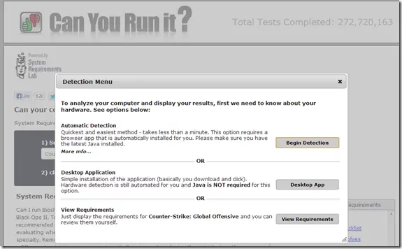 Can You Run that Game : Hardware Check