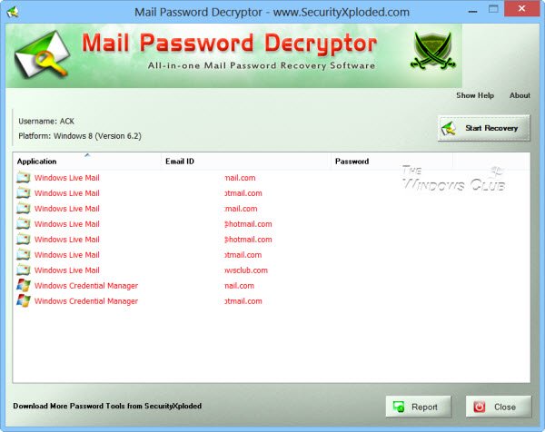 mail password decryptor