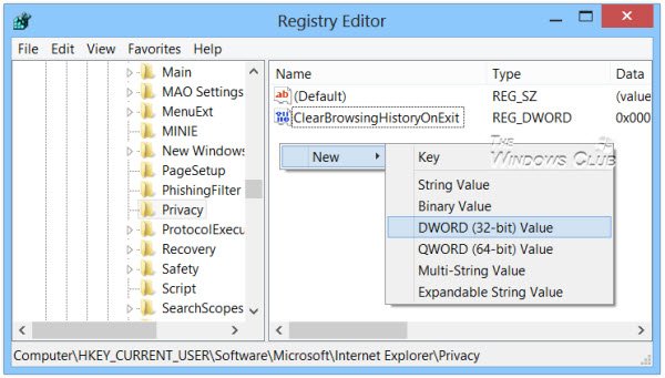 inprivate-registry