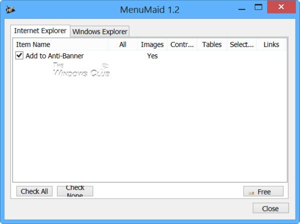 Remove items from Internet Explorer Context Menu