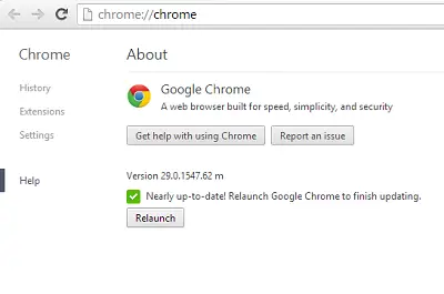 up to date chrome