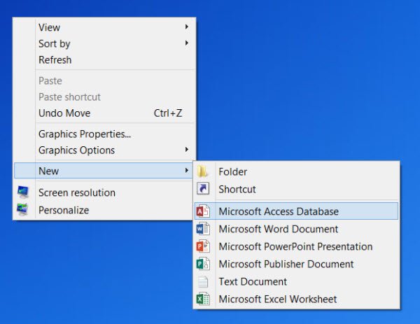 Remove items from New Context Menu