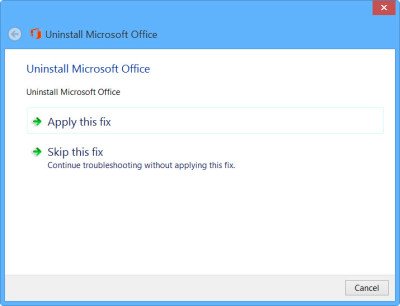 Uninstall Microsoft Office 2013