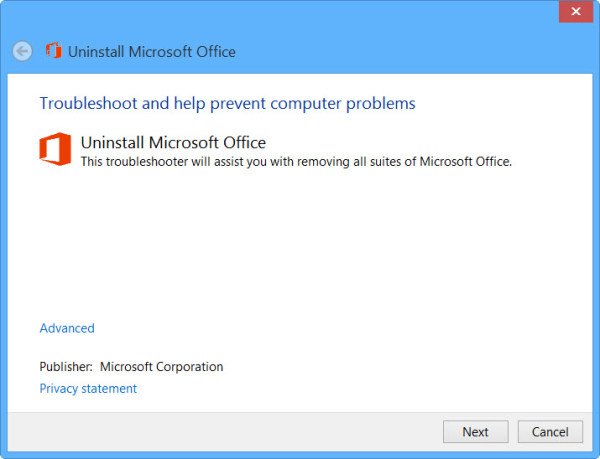 Удалить Microsoft Office