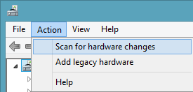 scan for hardware changes