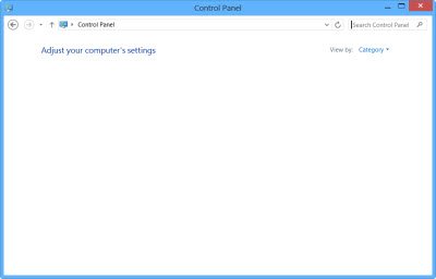 Control Panel is blank windows
