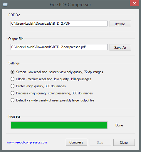 Pdf compressor