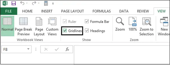 Gridlines option