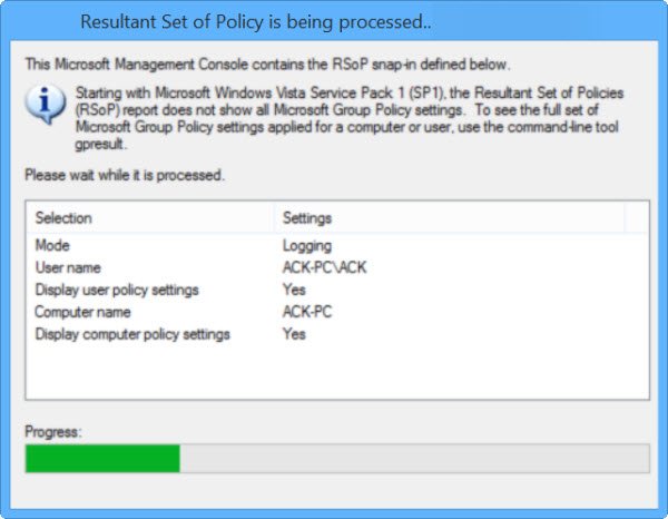 Group Policy Results Tool