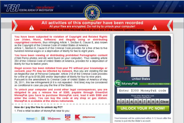 FBI Ransomware Virus