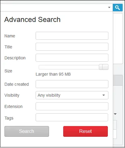 advanced search