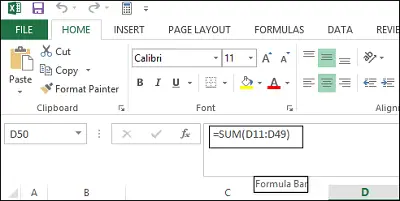 Hide Formula in Excel 2013