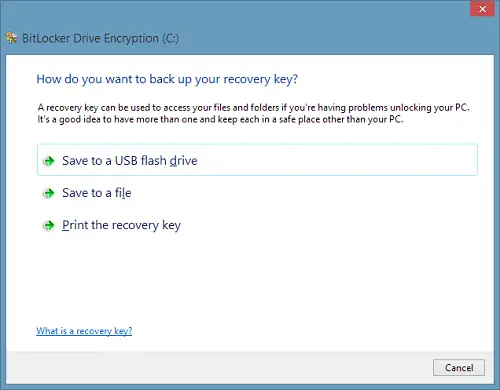 Your Recovery Key Couldn't Be Saved To This Location 