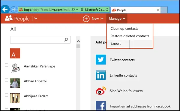 import contacts to outlook people