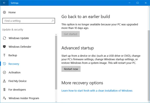 access UEFI Firmware settings