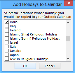 add holidays to calendar