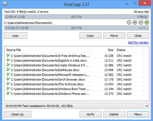 TeraCopy latest version free download for Windows 10