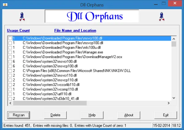 DLL orphans: Remove orphaned dll files in Windows OS