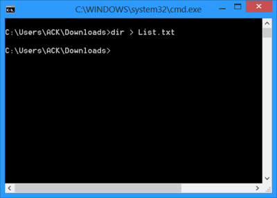 list directory contents cmd list directory contents cmd