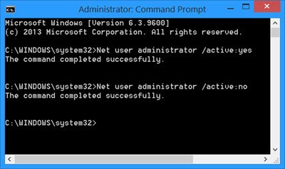 How to Enable or Disable built in Administrator account in Windows 10