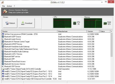 Driver update monitor