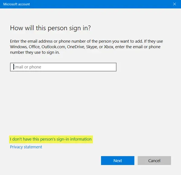 Create Local Account in Windows 10 1