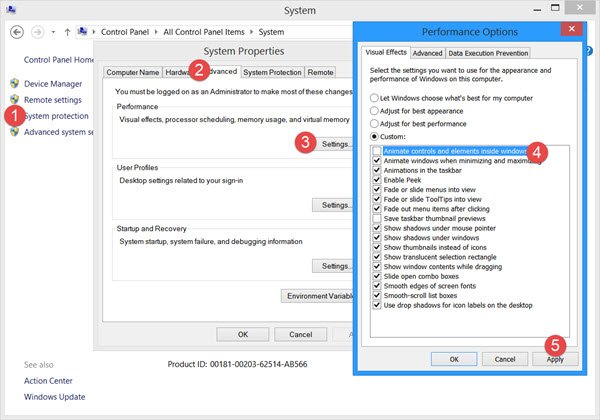 Disable Start Menu animation in Windows 10