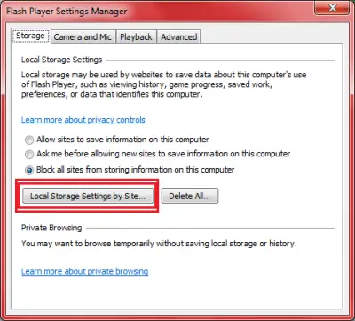 Image 1 - How to configure Flash Player