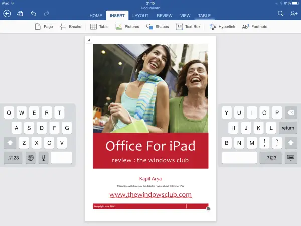 Office for iPad