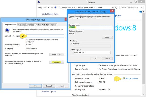 Rename computer via PC Settings easily in Windows 8.1