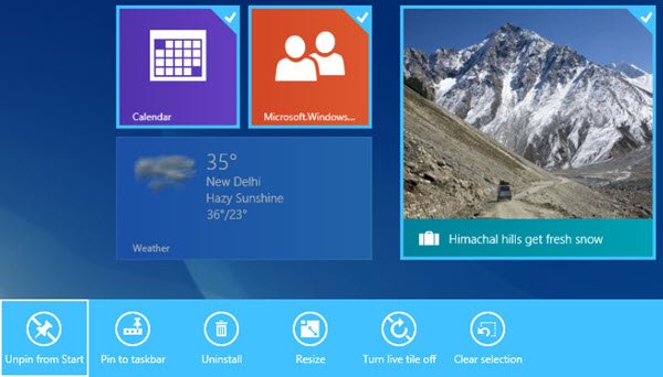 select multiple tiles windows 8