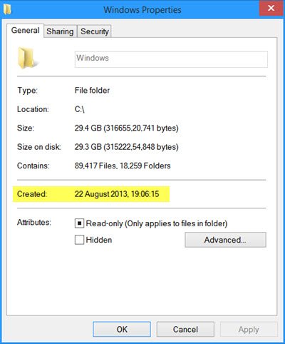 Find out Windows Installation Date using various methods - 65