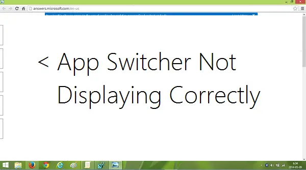 App Switcher not displaying