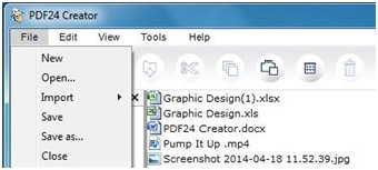 Create, convert or merge PDF files