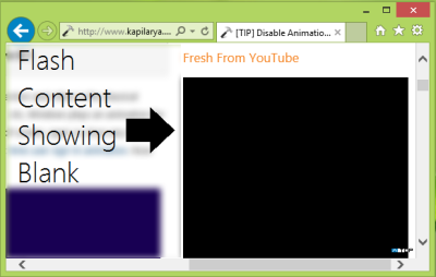 Adobe Flash Not Working In Internet Explorer 11