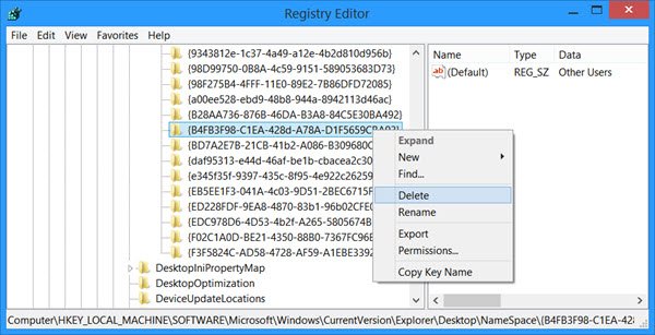 delete homegroup key