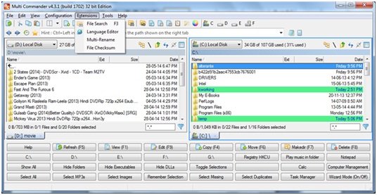multi-tabbed file manager
