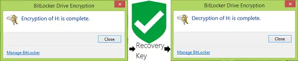 Backup BitLocker Drive Encryption Recovery Key