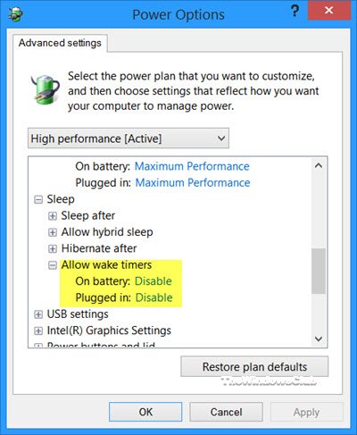 Windows laptop will not hibernate