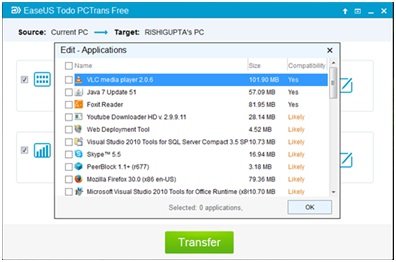  transfer data and application