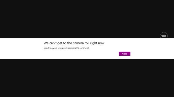 We Can't Get To The Camera Roll Right Now