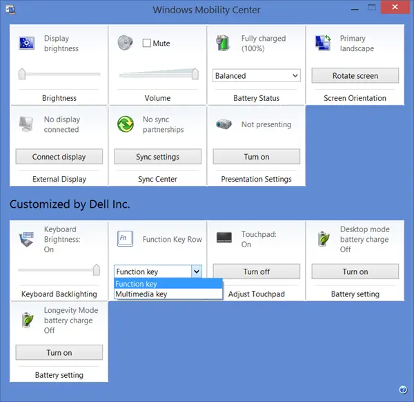 Change Function key behavior