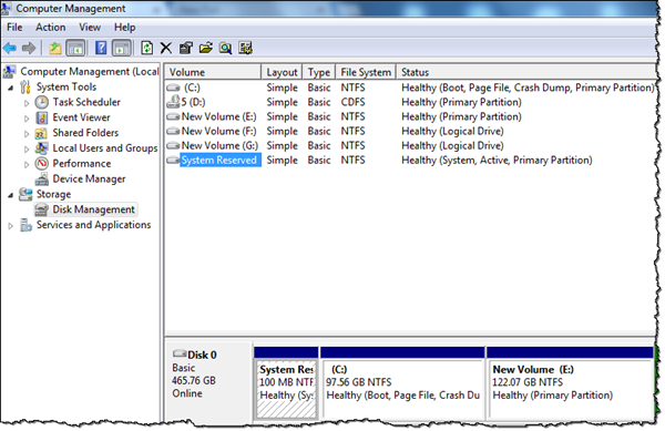 System Reserved Partition Windows