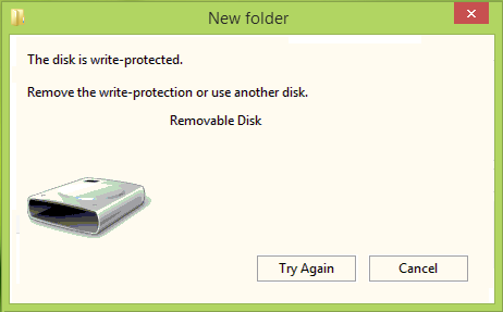 The Disk Is Write-Protected