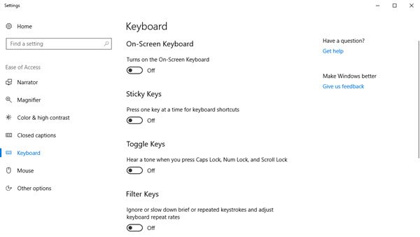 onscreen keyboard on windows 10