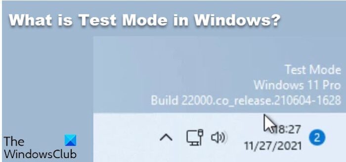 Test Mode windows