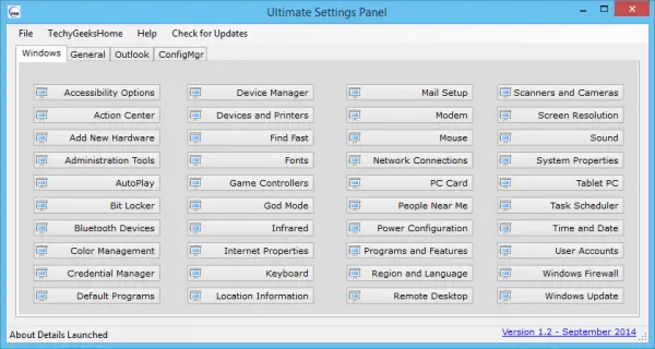 Ultimate Settings Panel for Windows