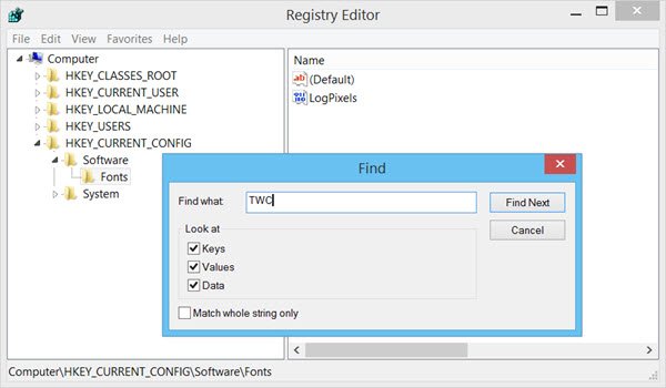 Search Windows Registry