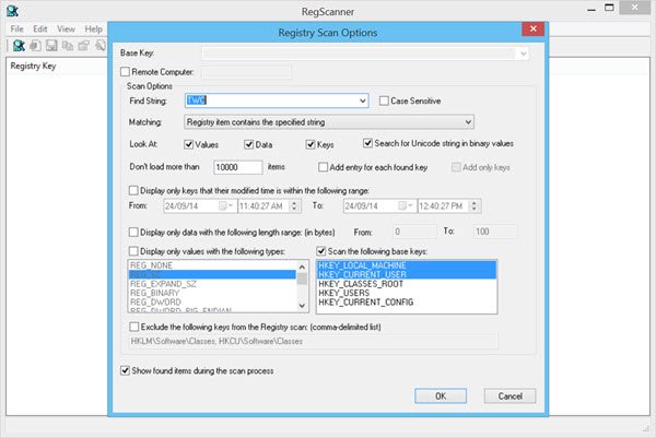 free registry finder software